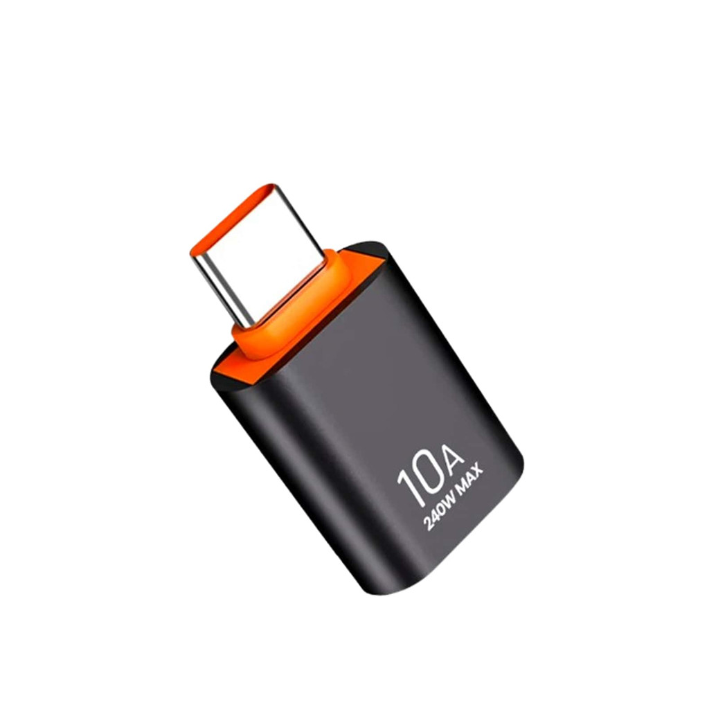Adaptador 240w OTG 10A USB 3.0 Femea x USB Tipo C Macho(Preto)