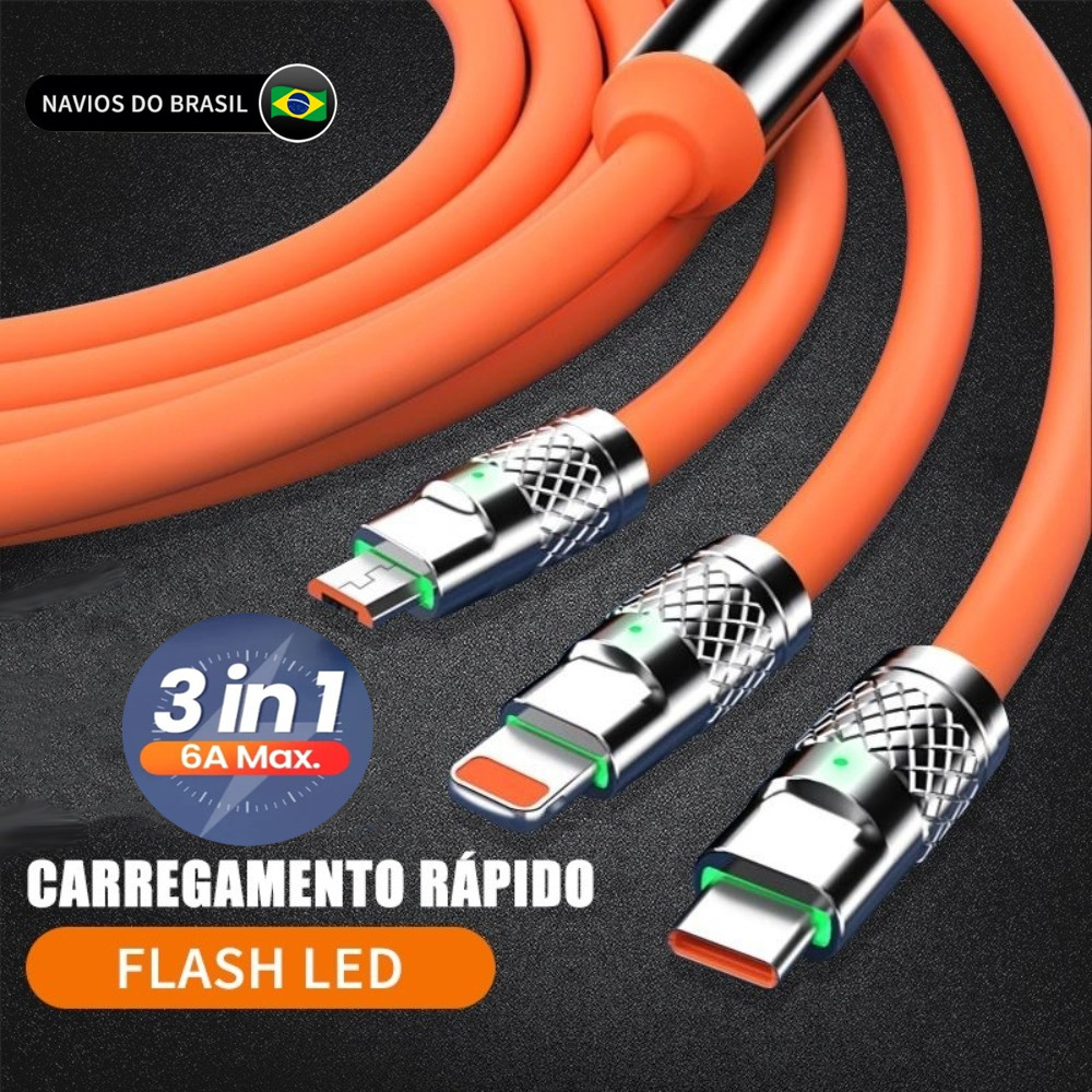 Super Carregamento 3 Em 1 Cabo De Dados Micro USB Tipo-C iOS Multi-Porta 240W Cabos Adaptadores Para Carregador Rápido L