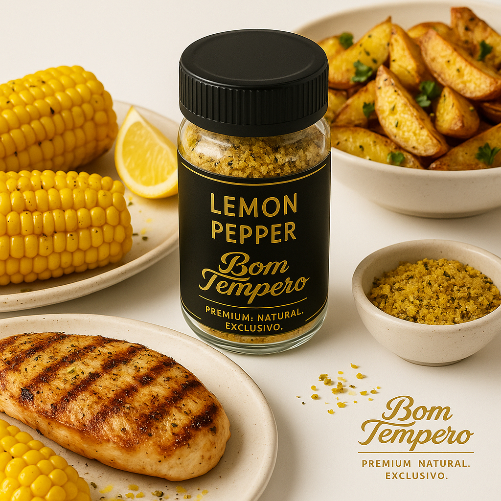 Lemon Pepper Natural Artesanal – Sal de Mossoró | 100 g | Bom Tempero