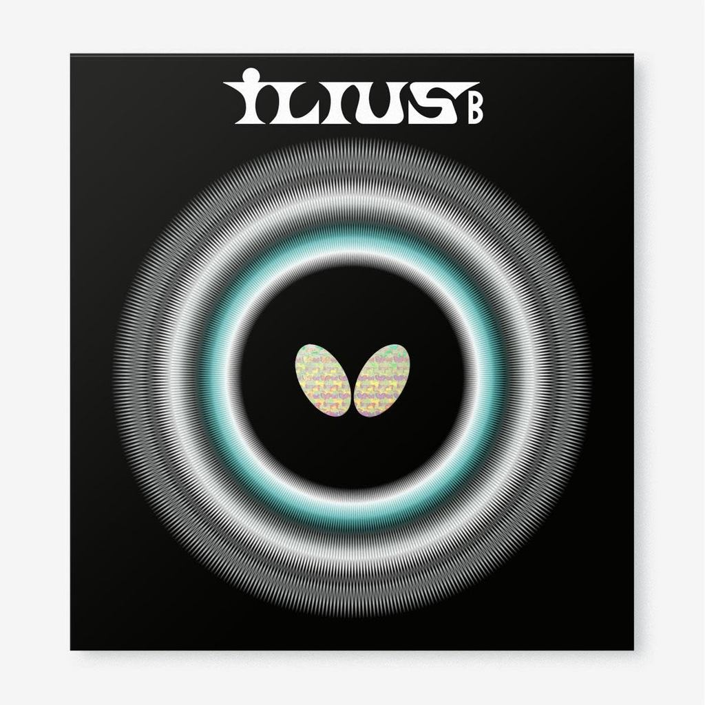 Butterfly Table Tennis Rubber Ilius B Ultra Thin for Defensive Players - Black
