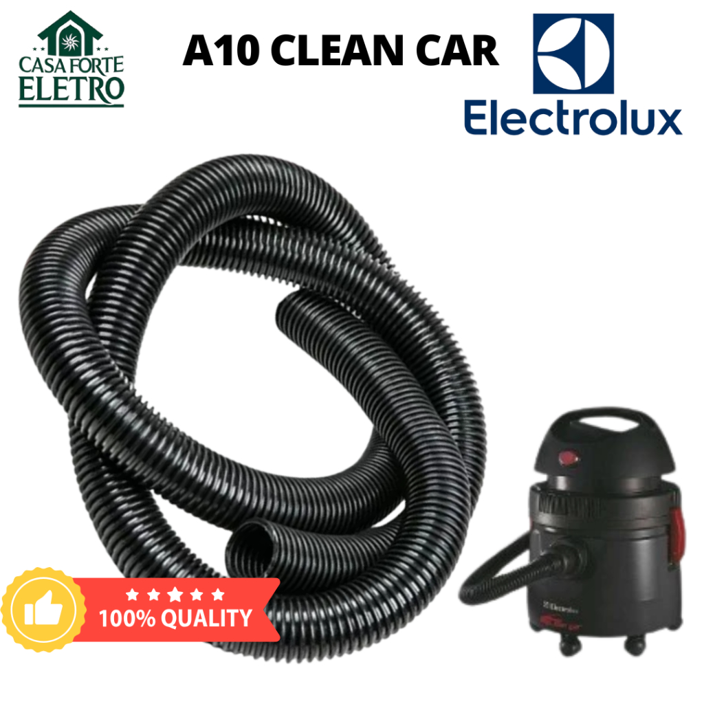 Mangueira p/ Aspirador 2 Metros 32mm – Preta Compatível com Electrolux A10 clean car e Modelos 32mm