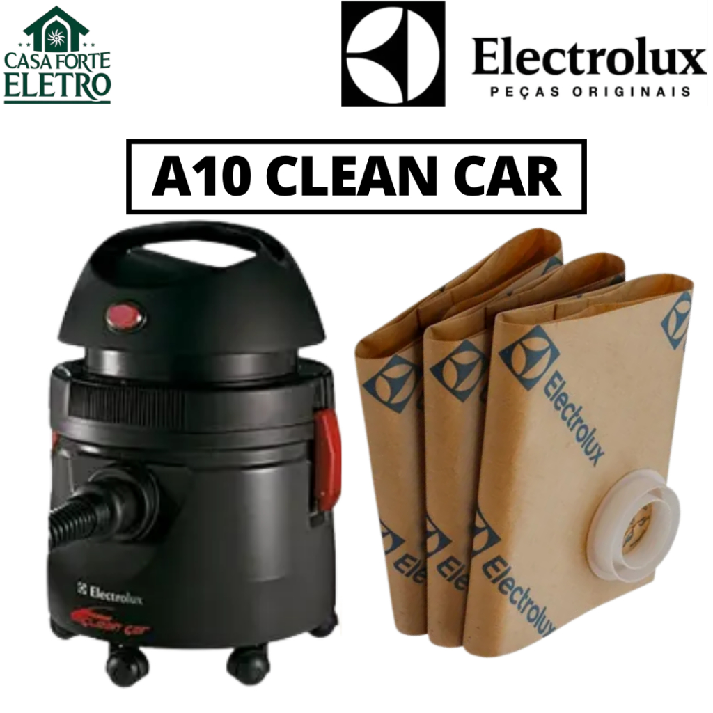 Saco Original Aspirador Eletrolux A10 CLEAN CAR - 1 Pacote c/ 3 Unidades