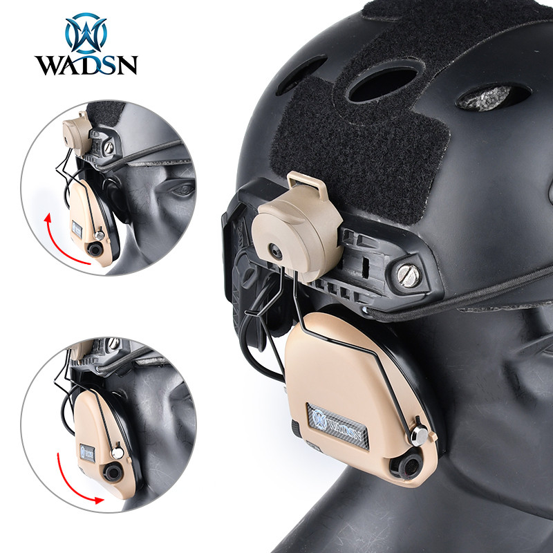 Wadsn wadsn captador tático cancelamento de ruído MSA comunicação fone de ouvido rápido modificado-livre capacete suport