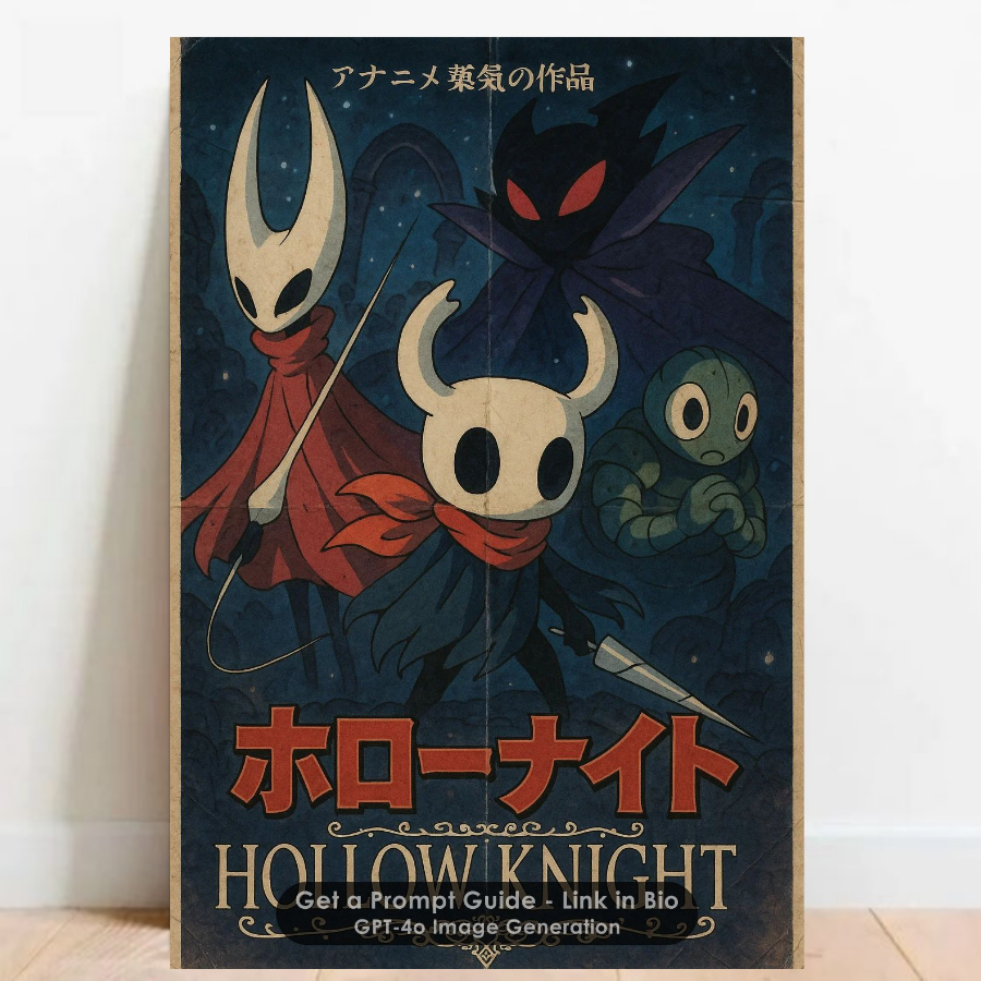Quadro Placa Decorativa Poster Geek Hollow Knight Gamer video games decoração 011