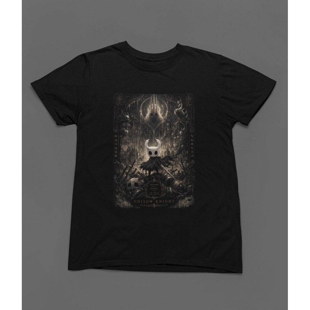 Camiseta Masculina Feminina Hollow Knight Cavaleiro Vazio Cartaz Jogo T-shirt Unissex Game Envio Imediato