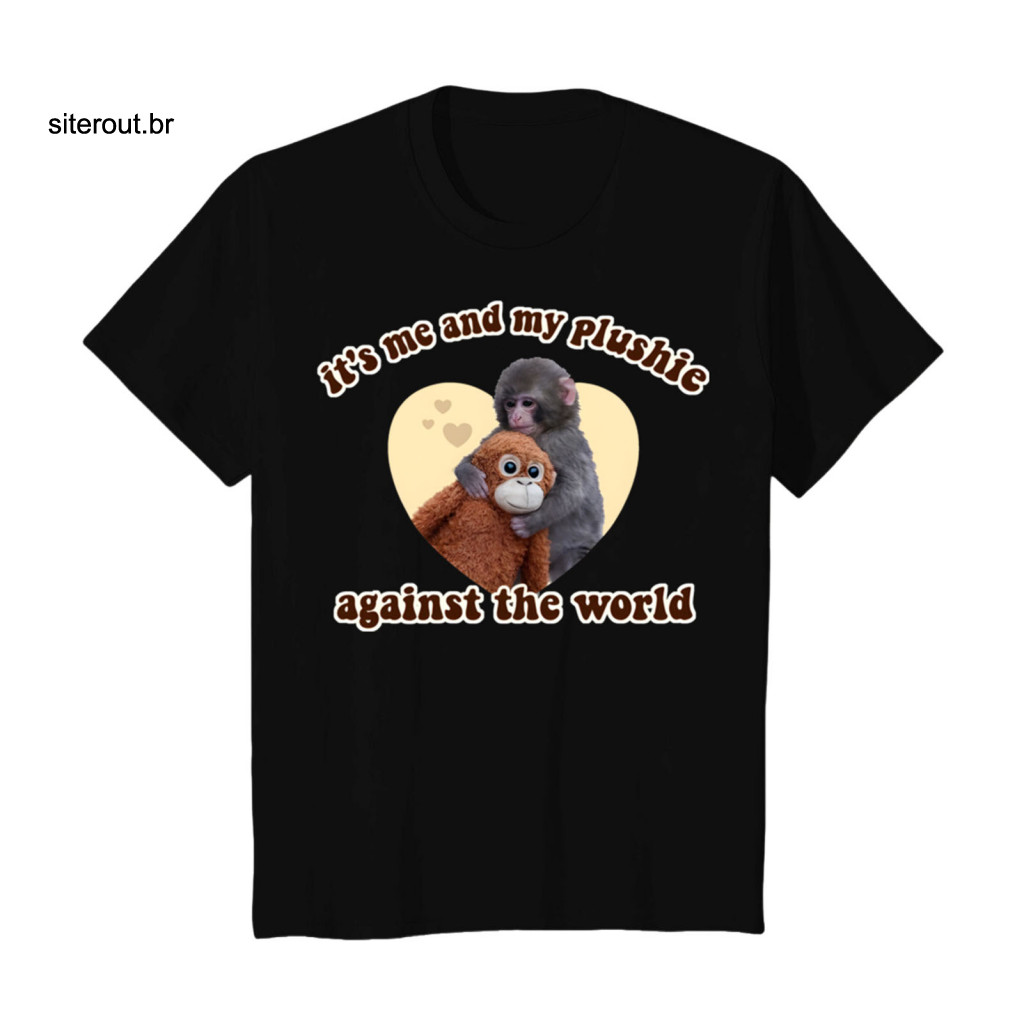 Animal Inspired Print Tee Graphic T-shirt Men's Casual Monkey Round Neck Short Sleeve Pullover Stretchy Fit Solid Color