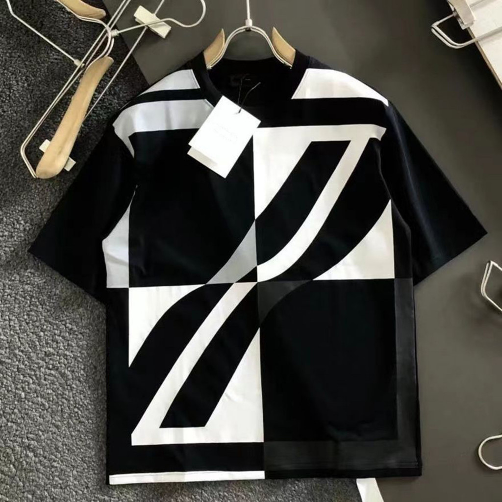 Graphic T-shirt Spring and Summer Tee Men's O-neck Color Block Loose Fit Short Sleeve Breathable Casual Pullover Soft Co