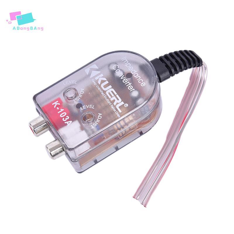 Abongbanghn 12V Car Stero Radio Speaker Conversor De Impedância De Áudio RCA Alto A Baixo Converter Agradável