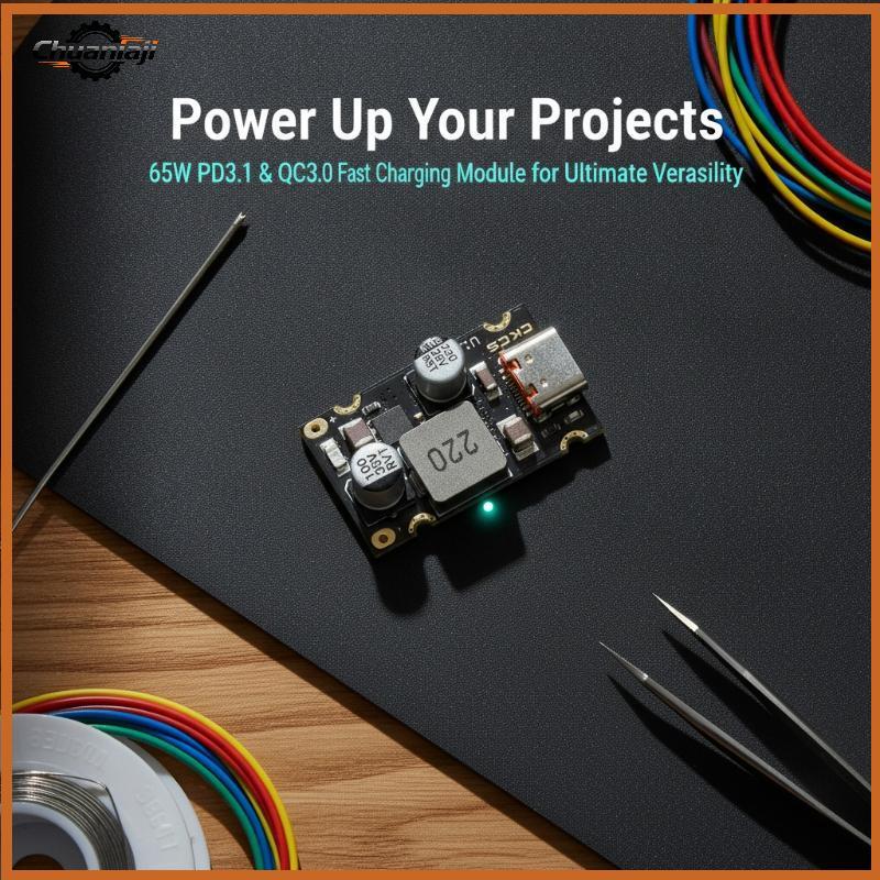 Chuaniaji PD65W Multi Protocolo Módulo De Carregador Rápido Tipo C Porta USB Suporte QC3.0 SCP Para Telefone Laptop Font