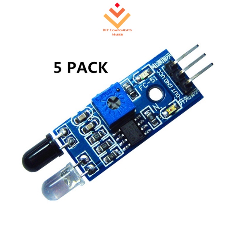5 Pcs IR Módulo Sensor Infravermelho Para Evitar Obstáculos Arduino Smart Car Robot