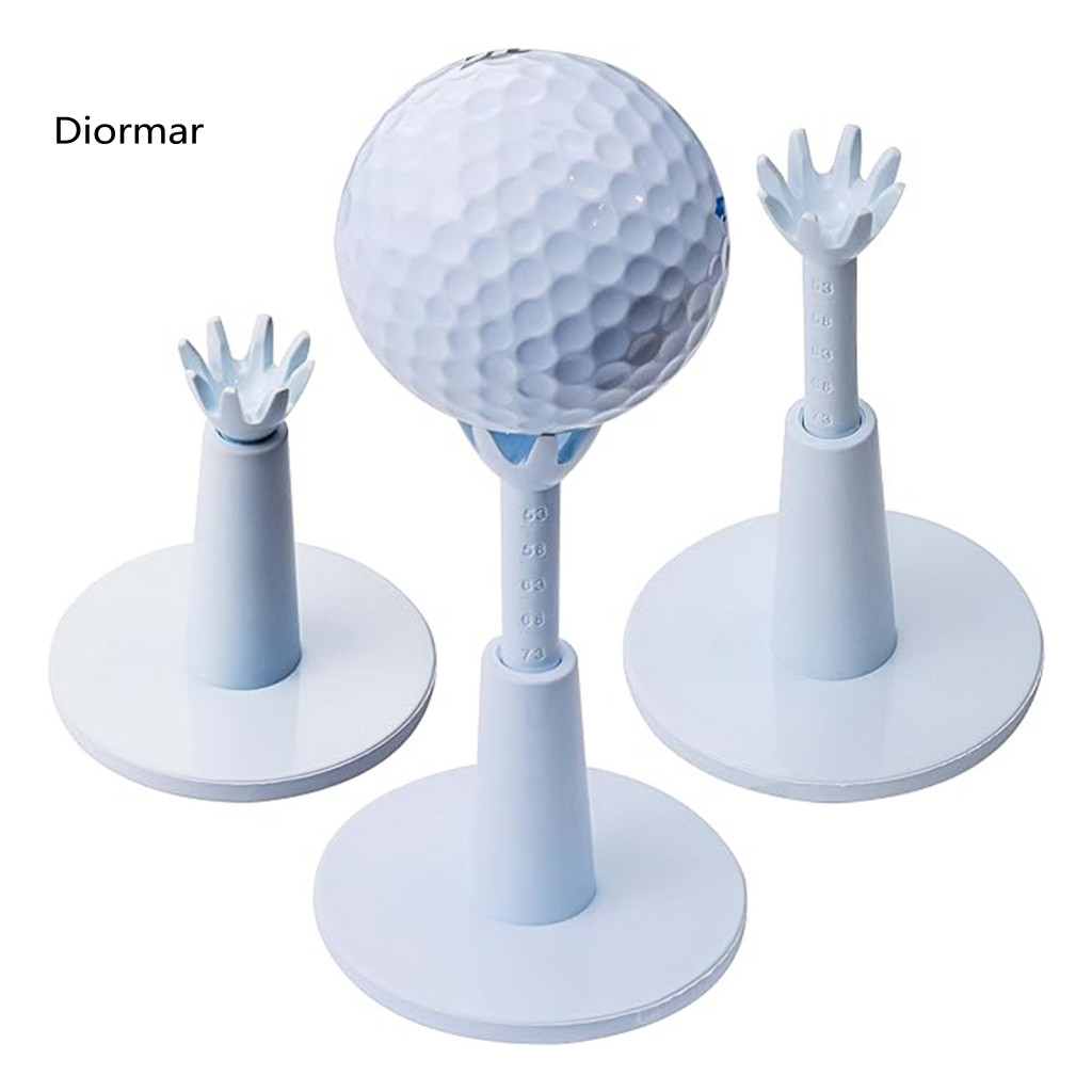 Driving Range Golf Tee Bendable Ball 2pcs Adjustable Tees 53mm Base Rubber Holders Training Aid for Indoor Outdoor