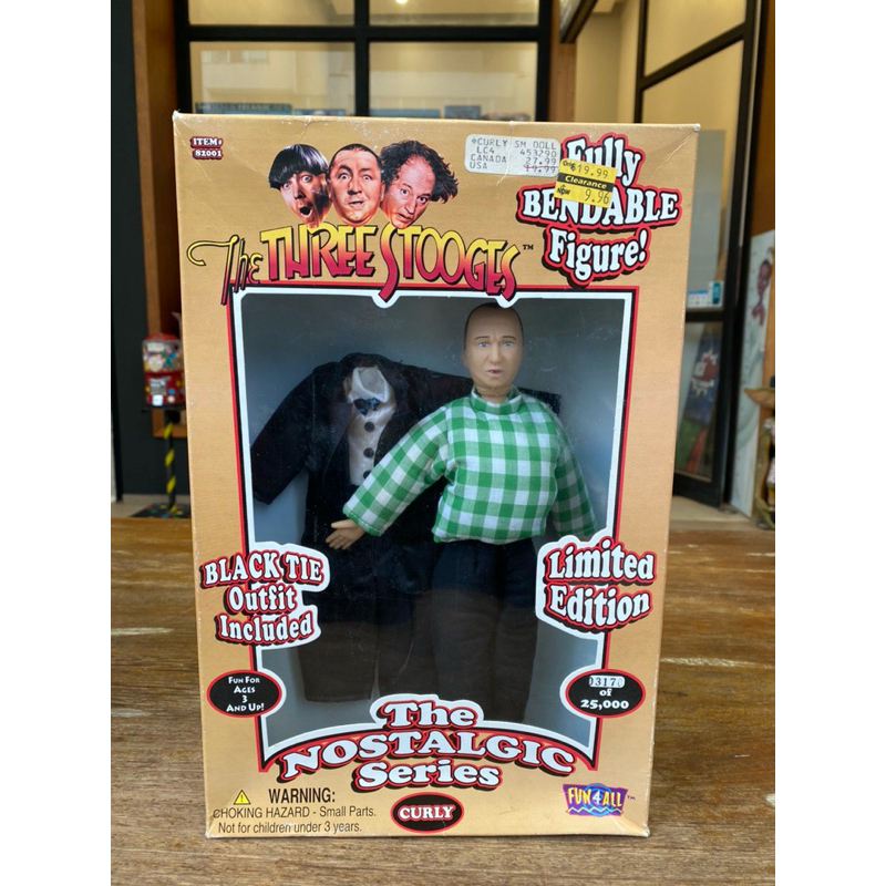 Boneco Os 3 patetas The Three Stooges Nostalgic Series bendable Figure Limited edition Curly 1997