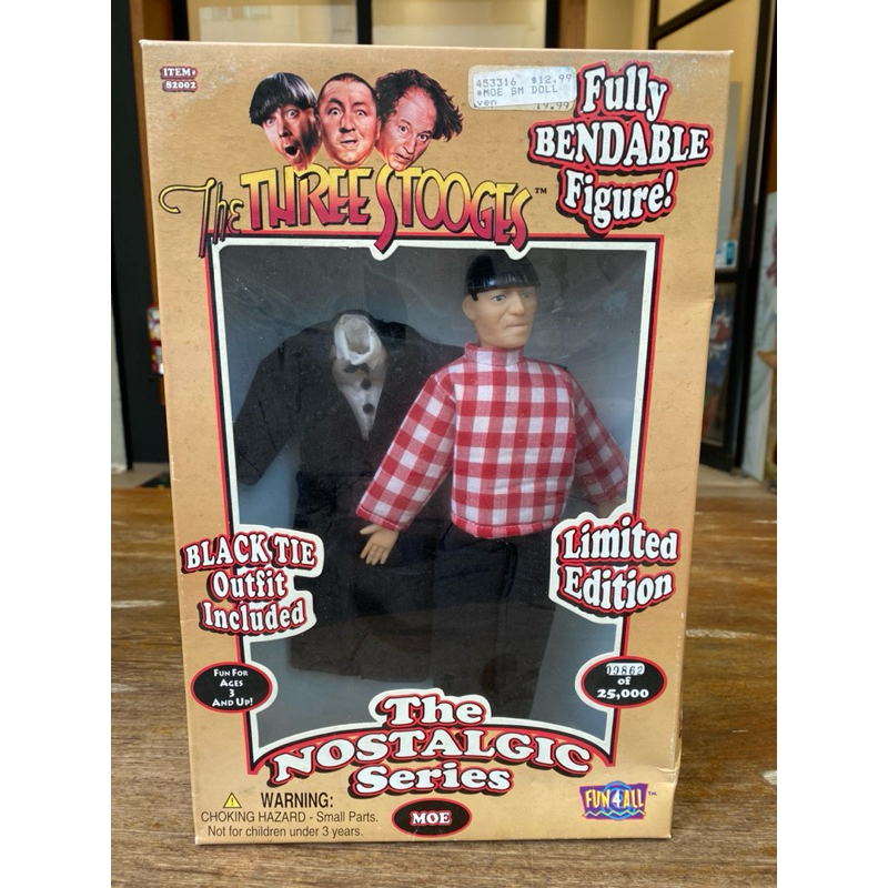 Boneco Os 3 patetas The Three Stooges Nostalgic Series bendable Figure Limited edition Moe 1997