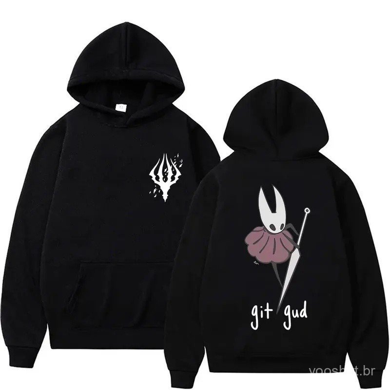 Game Hollow Knight Git Gud Hoodie Men Women Casual Oversized Pullover Hoodies Male Fashion Streetwear Unisex Fleece Swea