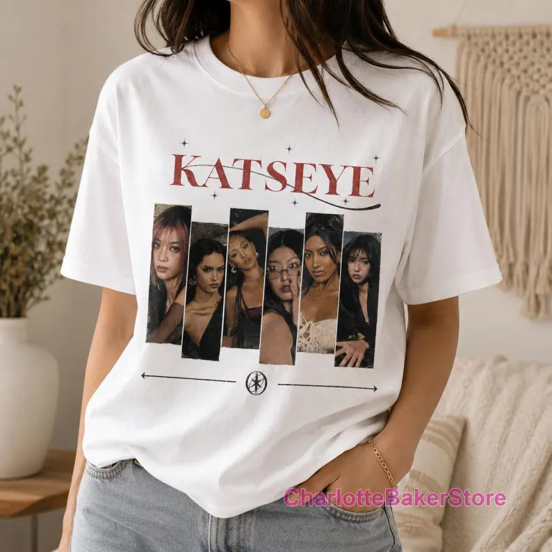 [Camiseta Premium em Algodão Puro]TT Katseye  Custom Vintage Washed Tee, Girl Group Music Lover Gift, Hoodie, Youth Tee