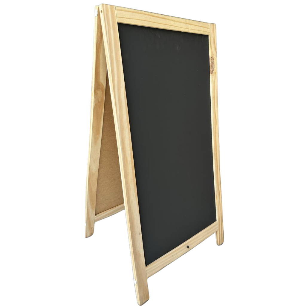 Lousa Cavalete De Madeira - Design Sofisticado e Fácil de Dobrar para Espaços Gourmet, Lojas