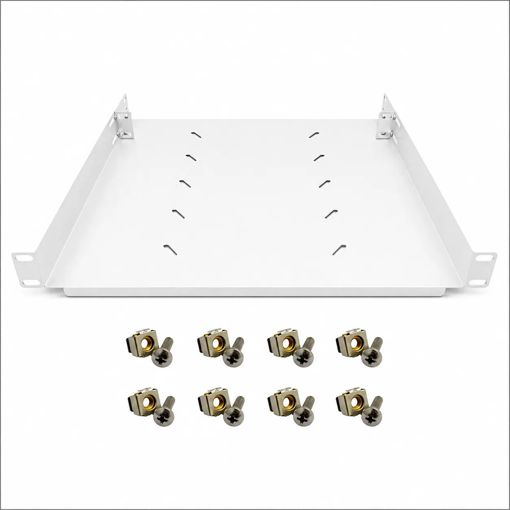 Bandeja Fixa P/ Rack Padrão 19'' 1ux300mm Max Eletron Branco