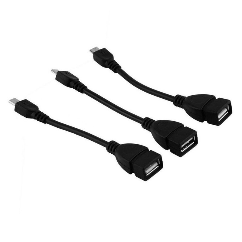 atacado [ 5 unidade ] * USB 2.0 A Fêmea para Micro B Macho Conversor OTG Adapter Black Cable for Phone