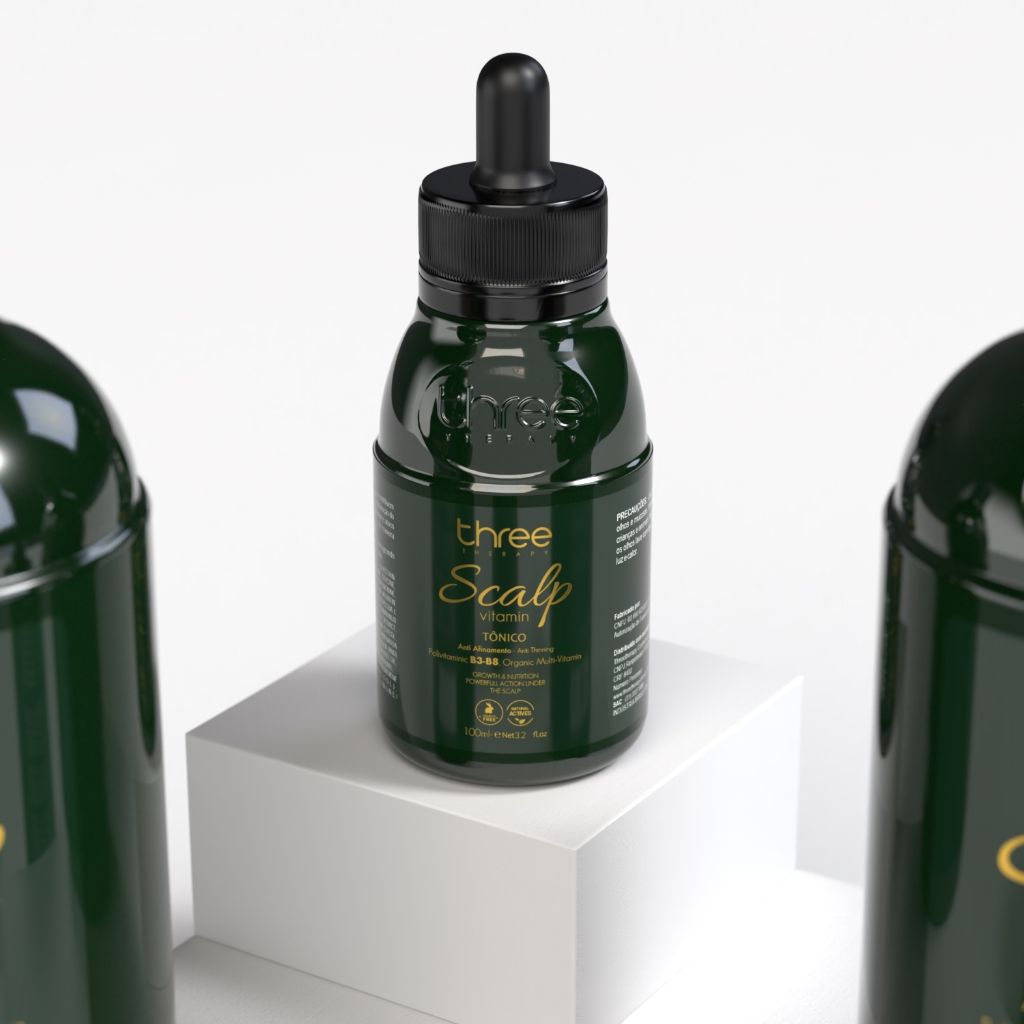 Tônico Capilar Scalp Vitamin Three Therapy Pantovin 100ml - Cuidados com o Couro Cabeludo