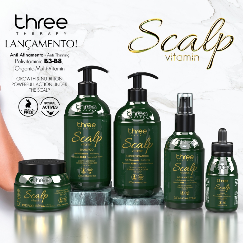 KIT Scalp Vítamin Three Therapy - Tratamento do Couro Cabeludo