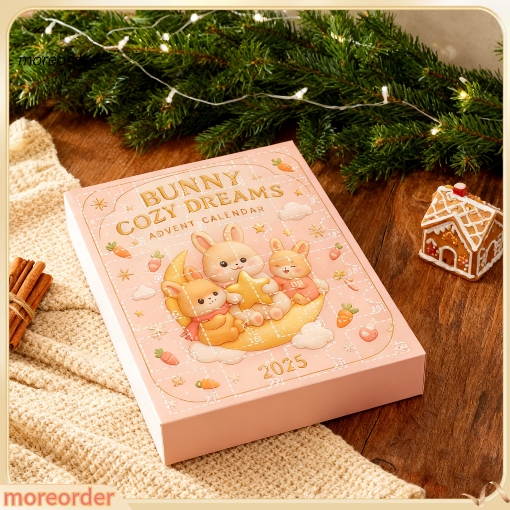 Caw-f 2025 Christmas Countdown Box 24-day Chicken Ornaments Advent Calendar Multifunctional Holiday Decor for Kids Festi