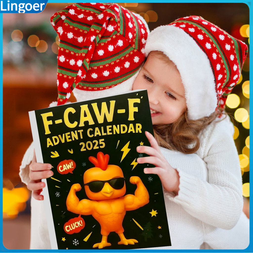 2025 Christmas Advent Calendar with 24 Mini Chicken Ornaments – Festive Countdown Box for Family Fun and Holiday Decor