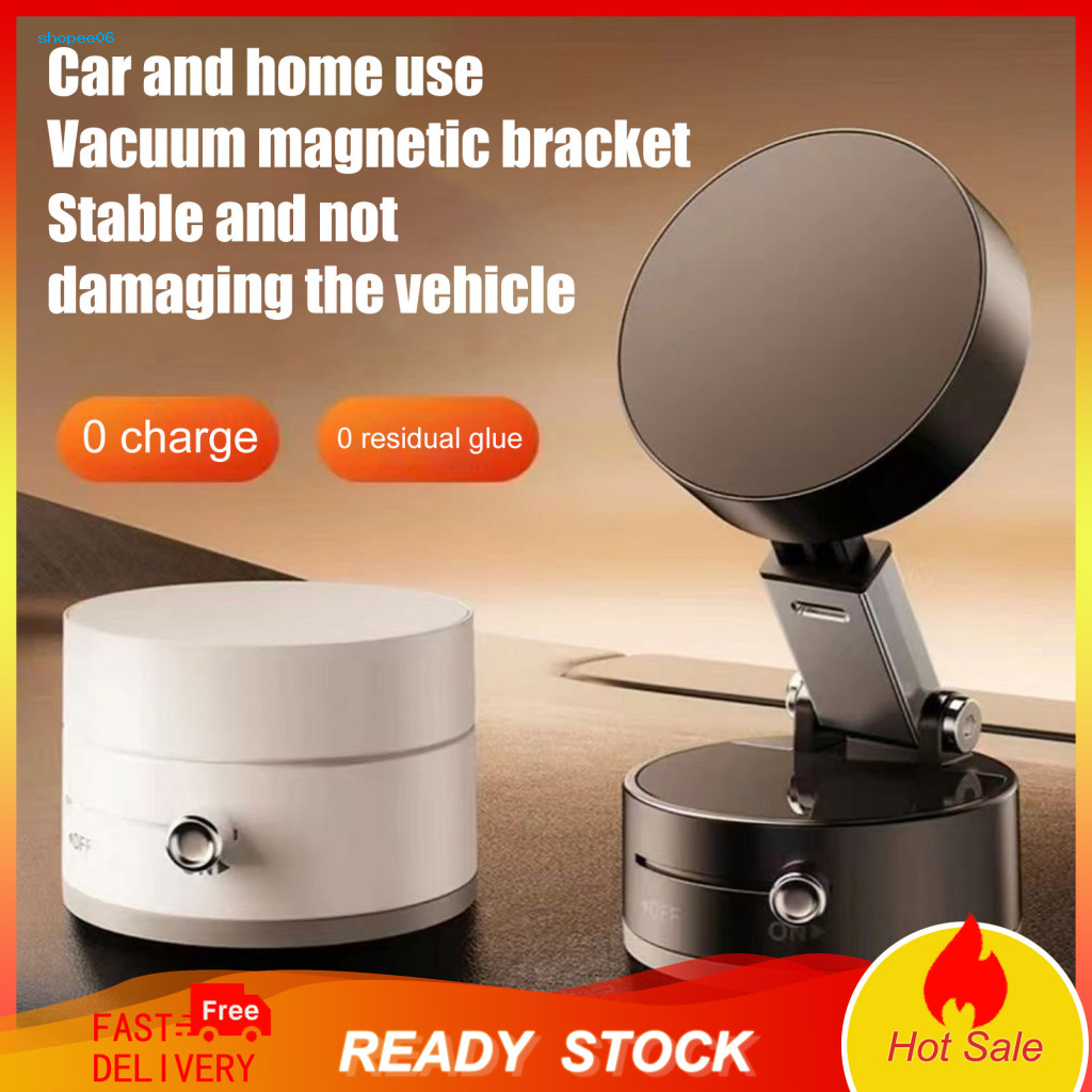 Rotating Phone Holder Magnetic with Strong Vacuum Suction Cup 360° Universal Hands-free Mobile Mount for Car Desk Trave