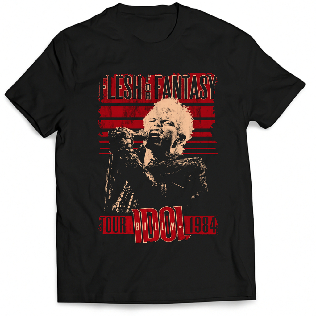 Camiseta Billy Idol Rock Anos 80 100% Algodão Tamanho Unissex