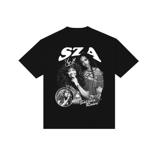 Camiseta Masculina Com Estampa Vintage Solid SZA Tecido Premium 100% Algodão