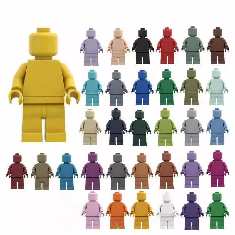 Domestic MOC Doll Toy Small Particles DIY Puzzle Assembled Building Block Toys Solid Color Naked Baby Series 7gwW