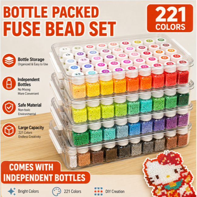 Contas De Fusíveis Série H 221 Cores , Conjunto De Ferro DIY , Artesanais De Arte De Pixel , Sortidas