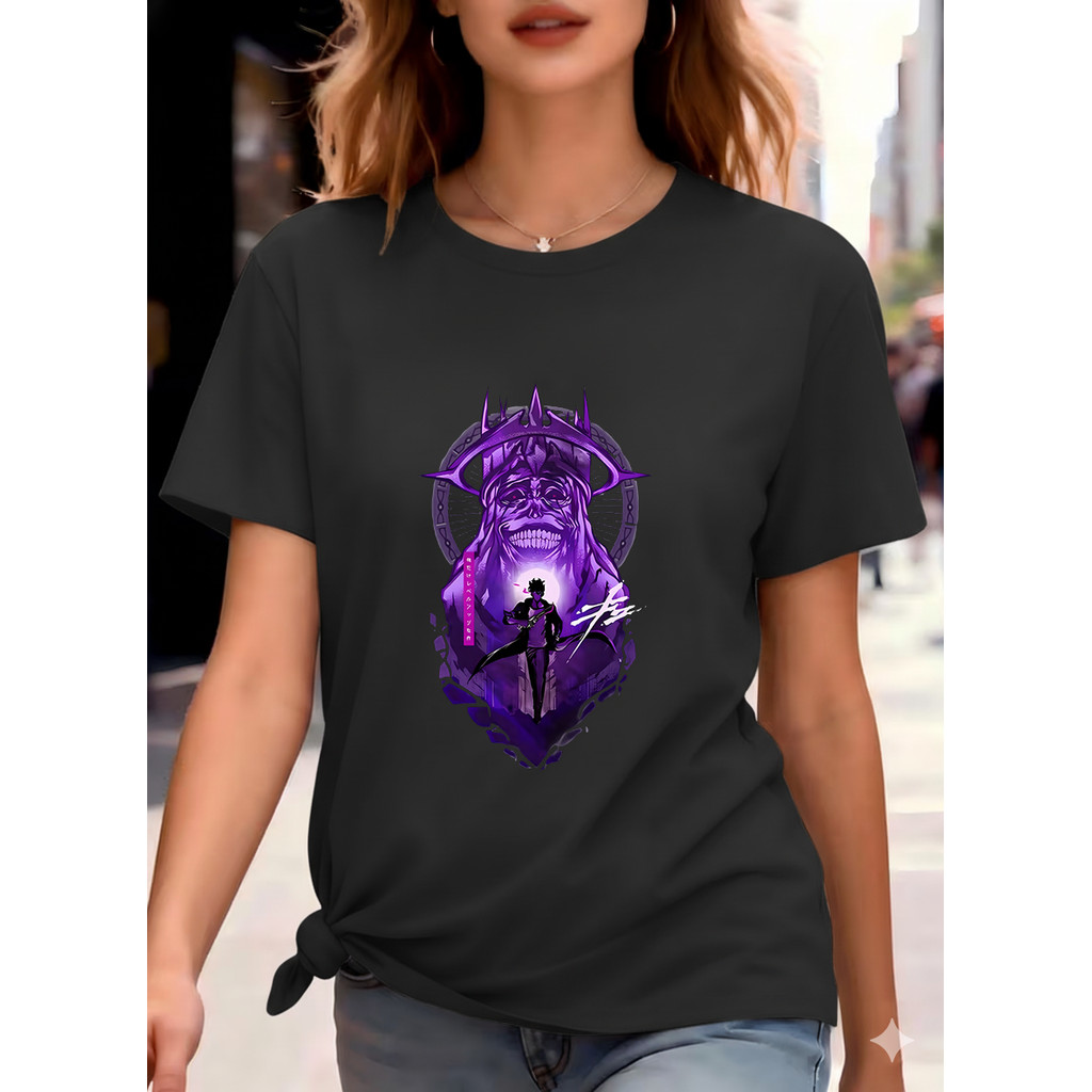 Camiseta Estampa Manga Curta Homem Anime Jujutsu Kaisen Violete Tamanho G-Xl