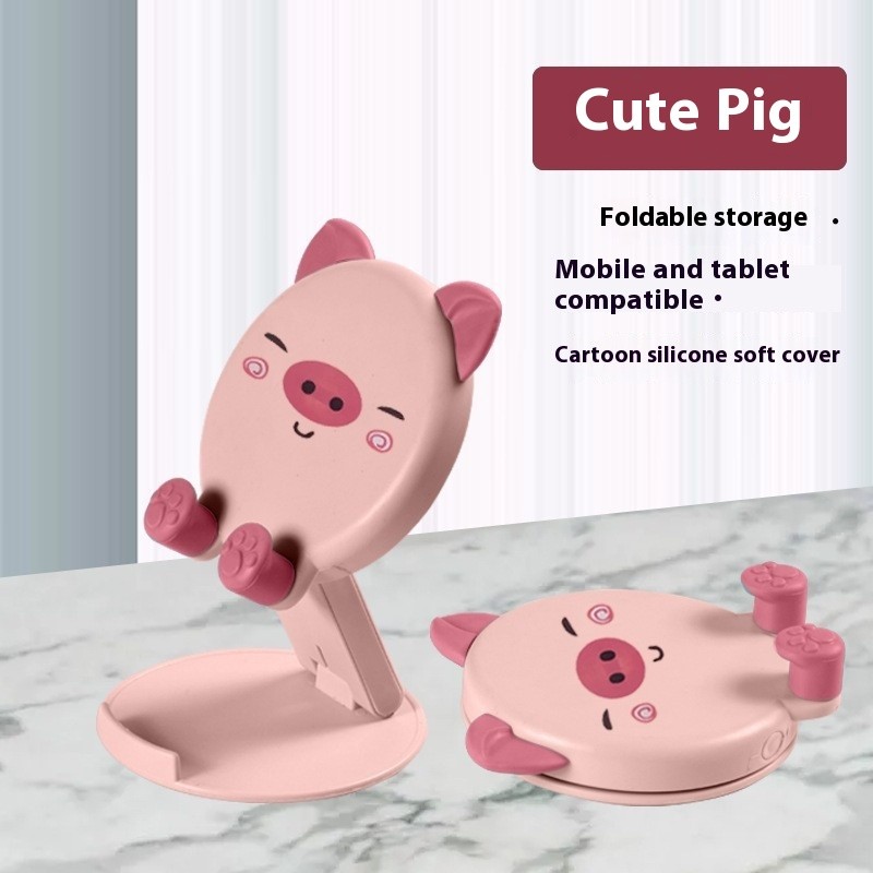 Suporte De Telefone De Mesa Estilo Desenho Animado Fofo Fácil De Transportar Preguiçoso Dobrável Tablet Para Celular