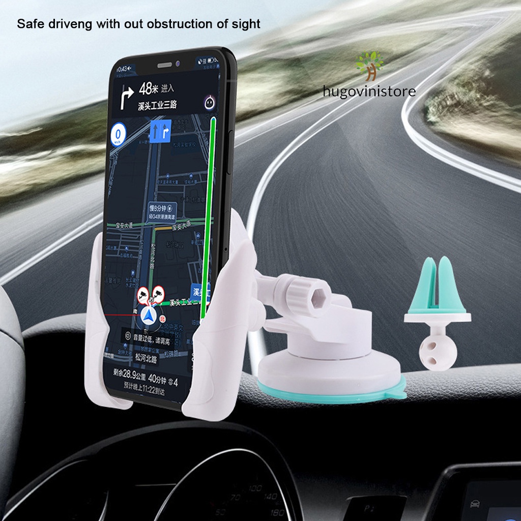 Suporte 2 em 1 Celular Veicular Carro Ventosa Gruda Painel Vidro Simples Saída De Ar Carro Automotivo Gps Universal Flexible Conforto Lindos-Estoque Brasi