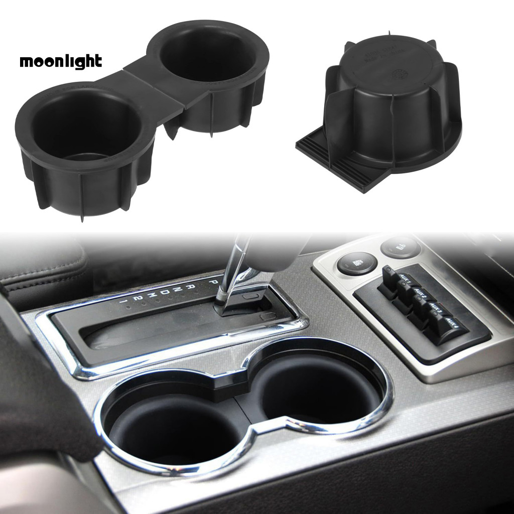Cup Holder Insert for Ford F-150 2004-2014 Spill-proof Flexible Durable Central Console Drink Slot Replacement Oe 217z-7