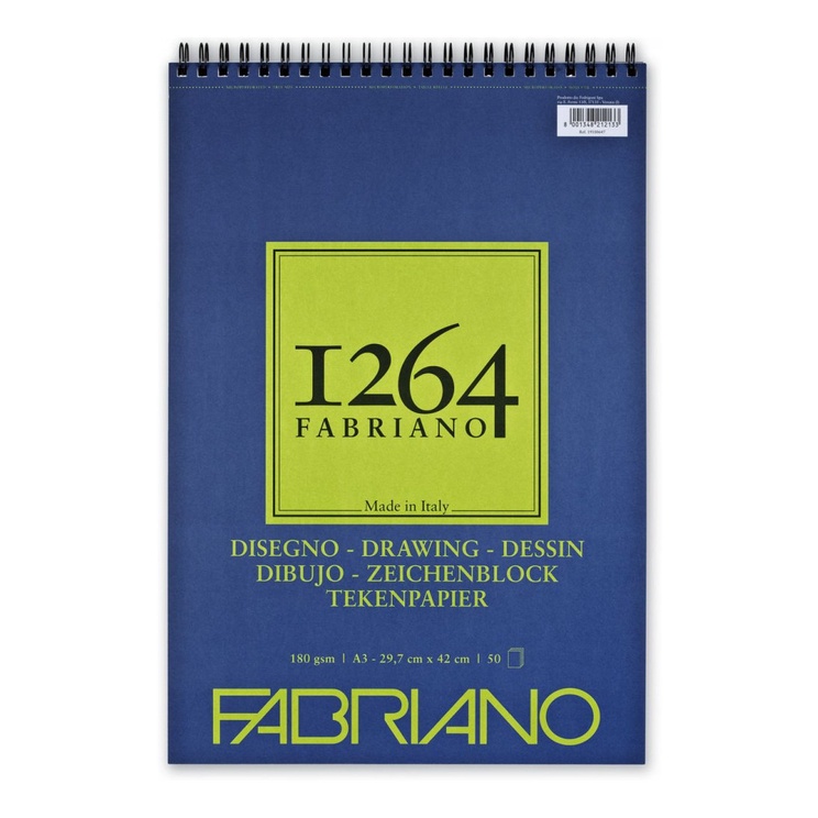 Papel Liso Desenho Fabriano 1264 Drawing A3 180g 50 Folhas