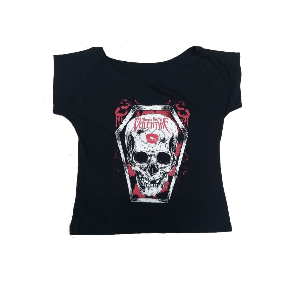 Blusinha Feminina Gola Canoa Bullet For My Valentine Bo392