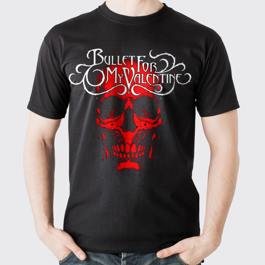 Camiseta infantil e Adulto Bullet For My Valentine Banda de Rock Blusa unissex 100%Algodão