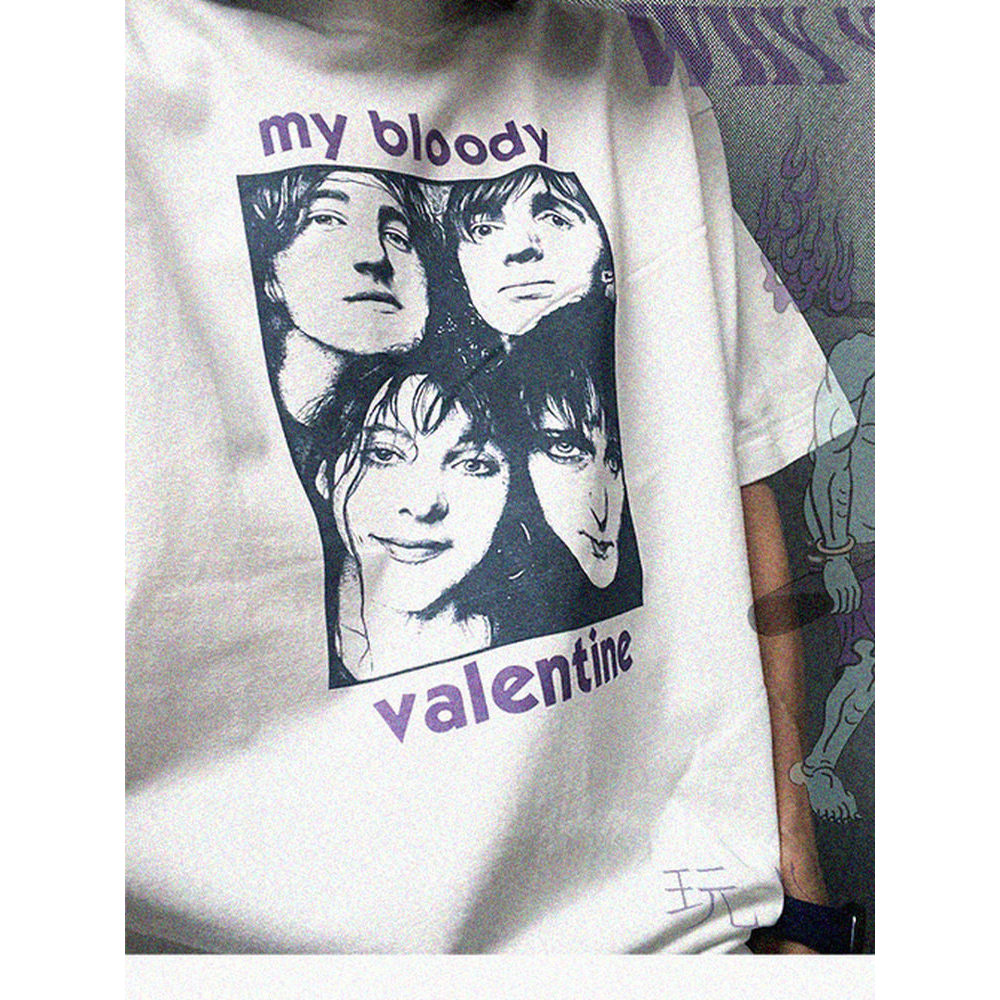 Music.Soul Camiseta Unissex My Bloody Valentine Loveless Shoegaze Desenho Original a Lapis Confortavel Estilosa Retrô