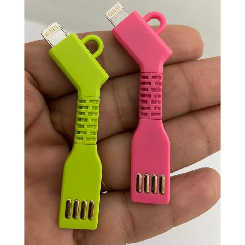 Chaveiro Portátil para Iphone. Mini Cabo Micro-USB Carregamento facil