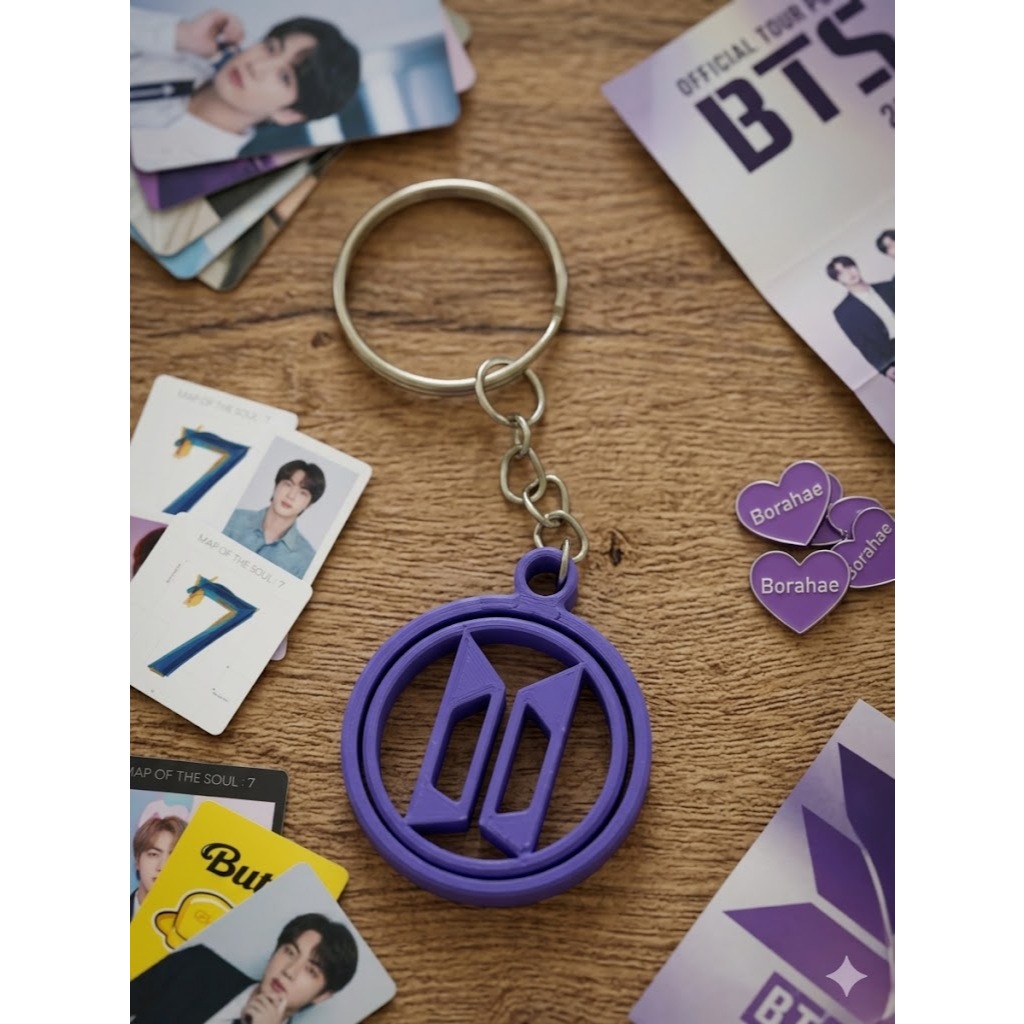 Chaveiro BTS Logo Kpop - Silhouette 3D Army Merch