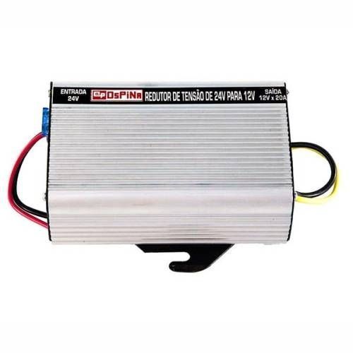CONVERSOR DE VOLTAGEM OSPINA 24V PARA 12V 240W REDUTOR DE TENSAO PARA VEICULO AUTOMOTIVO