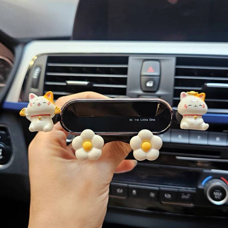 Car Phone Holder Navigation Holder New Cute Car Interior Air Outlet Decoration Collection Car Fixed Support Frame Monc