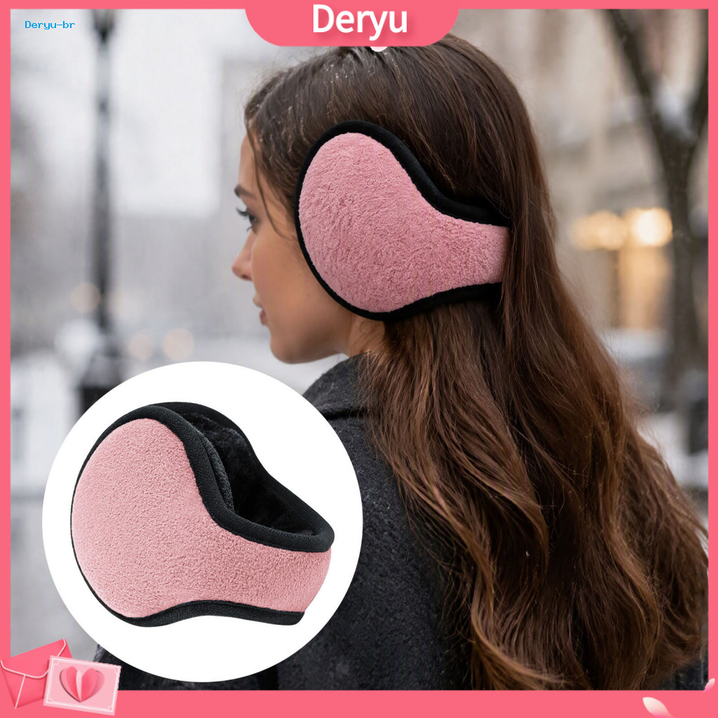 Winter Ear Warmers Compact Foldable Muffs for Men Women Warm Fleece Covers Portable Weather for Outdoor Running Cycling