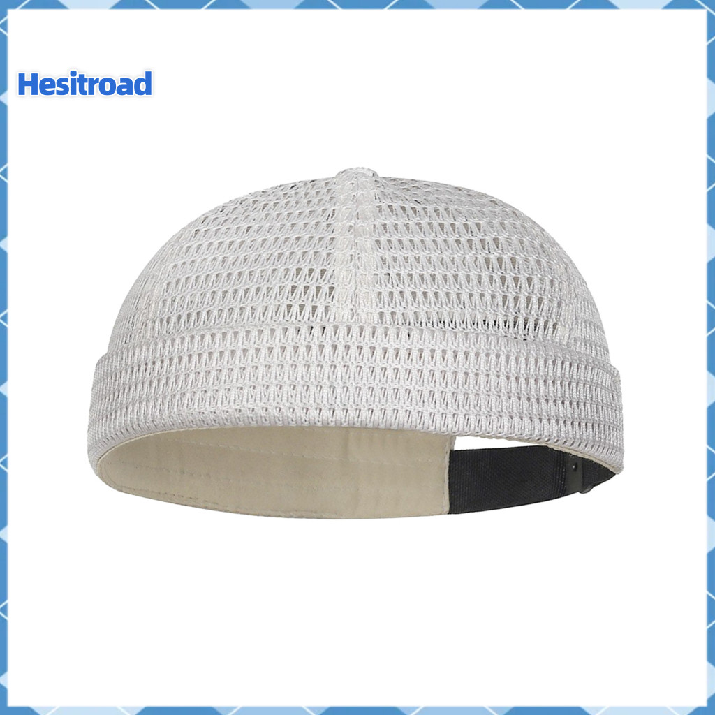 1 or 2 Pcs Men’s Breathable Mesh Cap Adjustable Brimless Hip-hop Hat Ultra Cooling Lightweight Foldable Summer Outdoor