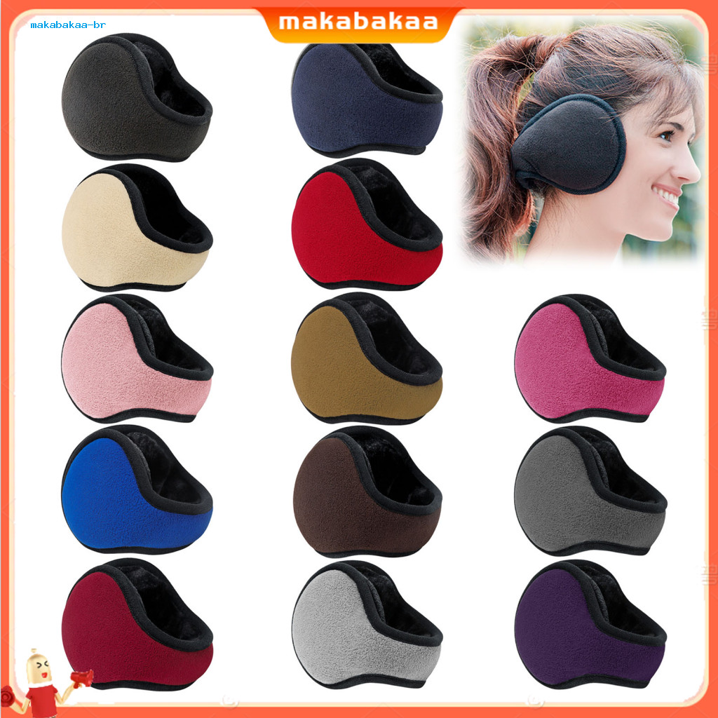 Foldable Winter Ear Muffs for Men Women Warm Fleece Covers Portable Weather Warmers for Outdoor Running Cycling Camping