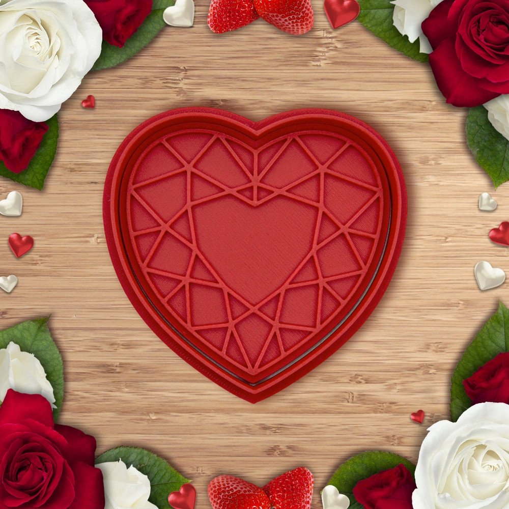 Cortador de Biscoito Coração de Diamante Valentine
