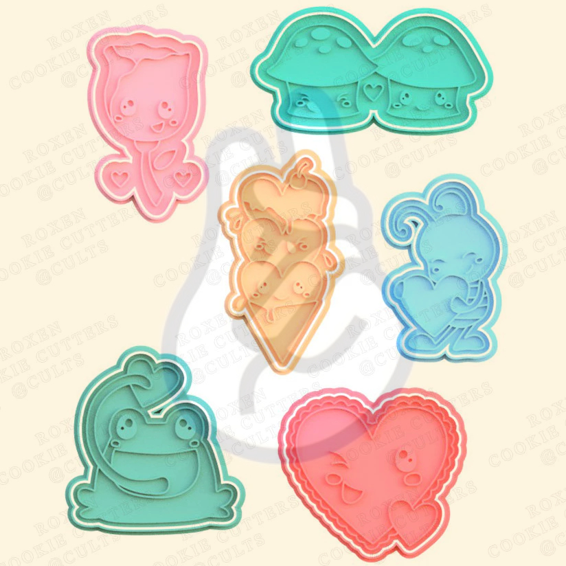 Cortador de Biscoitos em Formato  VALENTINES KAWAII DE,