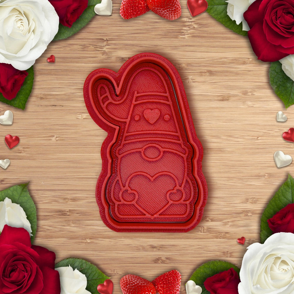 Cortador de Biscoito Menina Gnomo Valentine