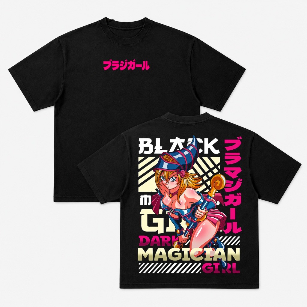 Camiseta Yu-Gi-Oh Dark Magician Girl Anime Oversized 100% Algodão Unissex Otaku